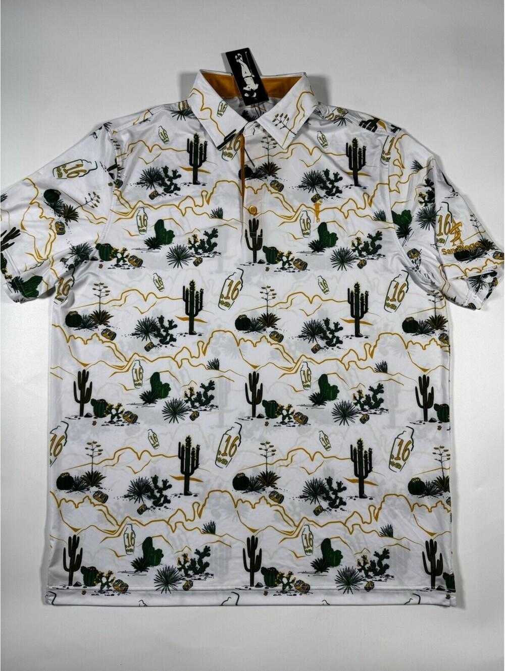 Grunk Dolfer Golf Polo Men’s L San Diego .16 Cactus Desert Print NEW